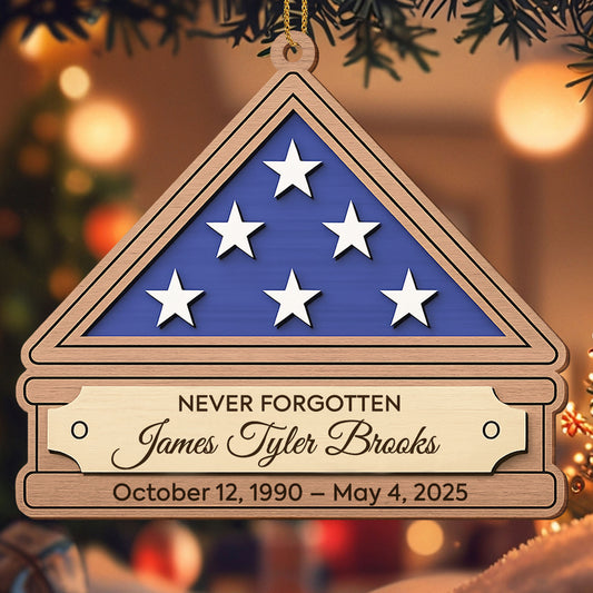 Never Forgotten Commemorative Ornament With Stars