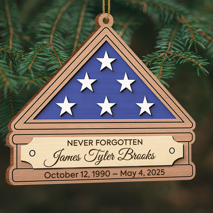 Never Forgotten Commemorative Ornament With Stars