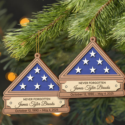 Never Forgotten Commemorative Ornament With Stars