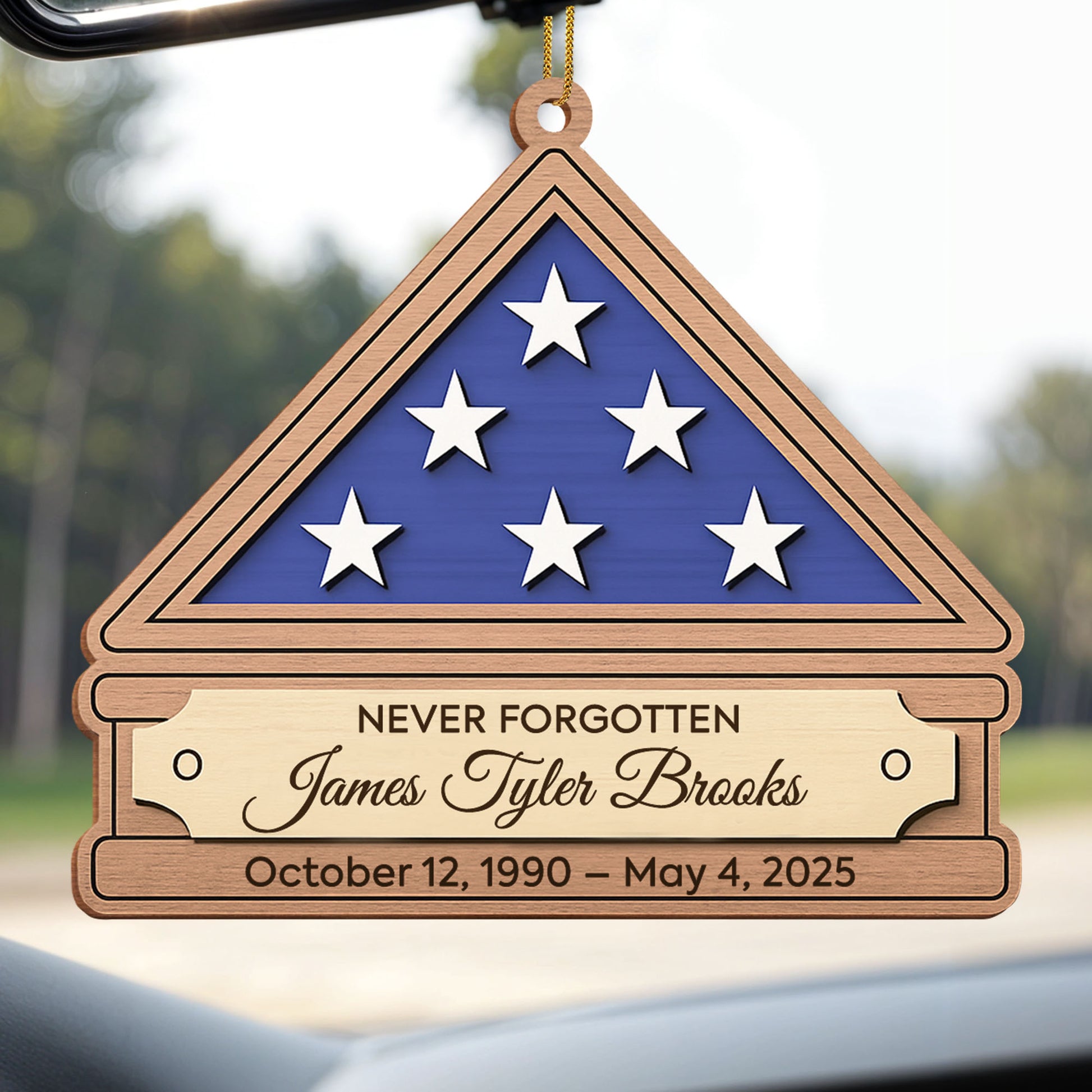 Never Forgotten Commemorative Ornament With Stars