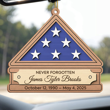 Never Forgotten Commemorative Ornament With Stars