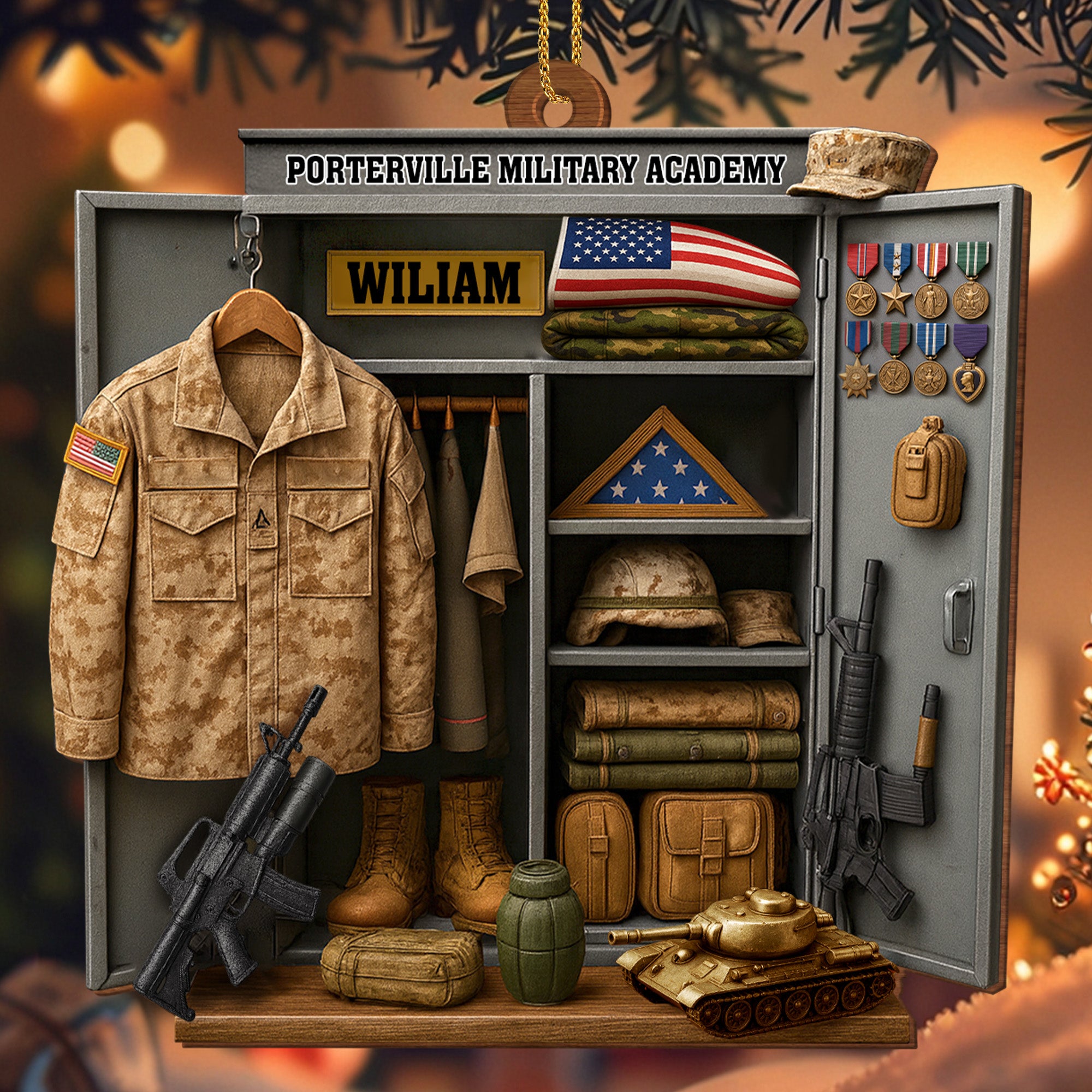 Honor Our Veterans, Personalized Custom Wood Ornament, Gift For ...