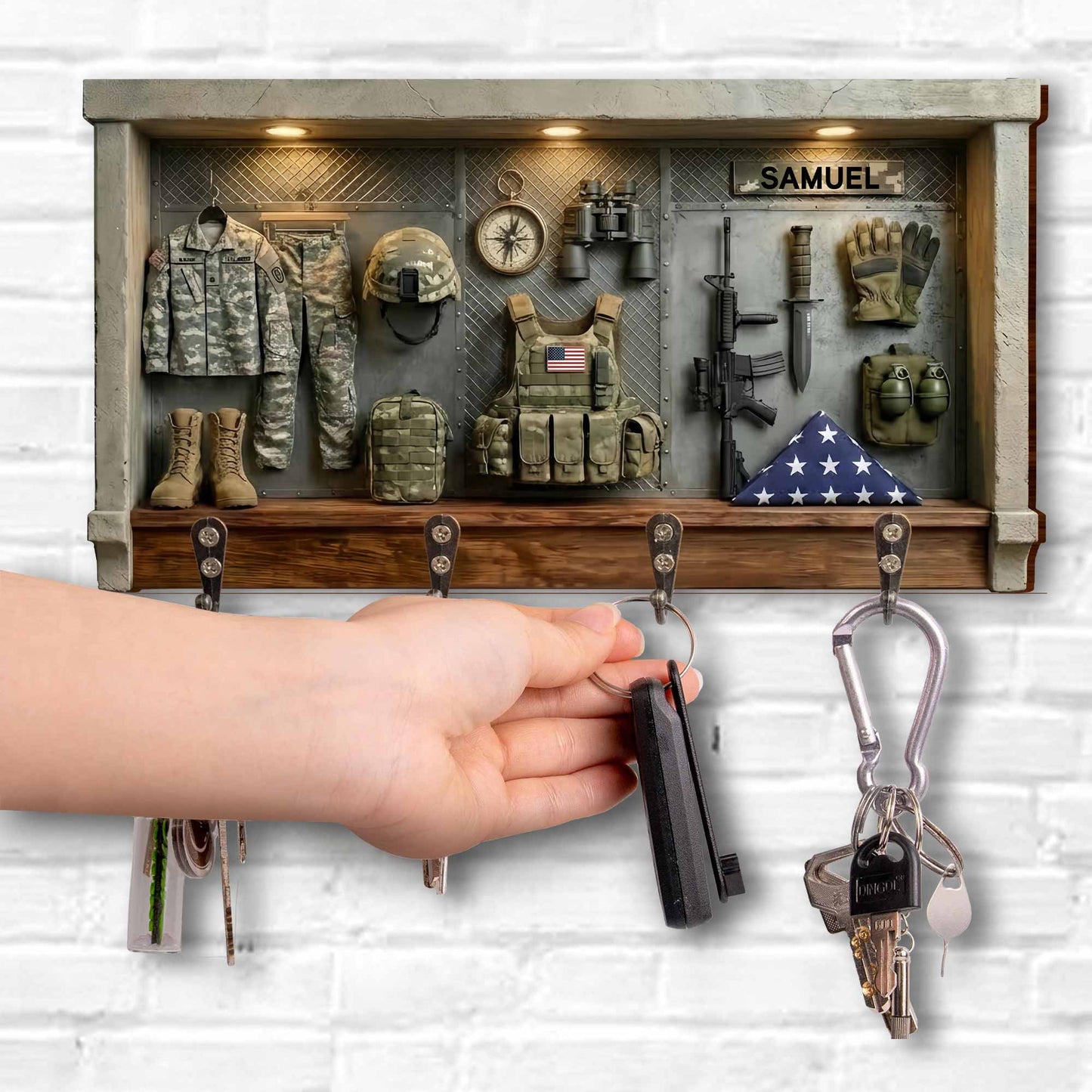 A Hero's Journey Military Uniform And Tactical Gear Personalized Key Holder