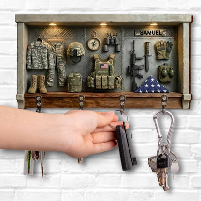 A Hero's Journey Military Uniform And Tactical Gear Personalized Key Holder