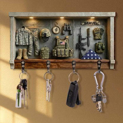 A Hero's Journey Military Uniform And Tactical Gear Personalized Key Holder