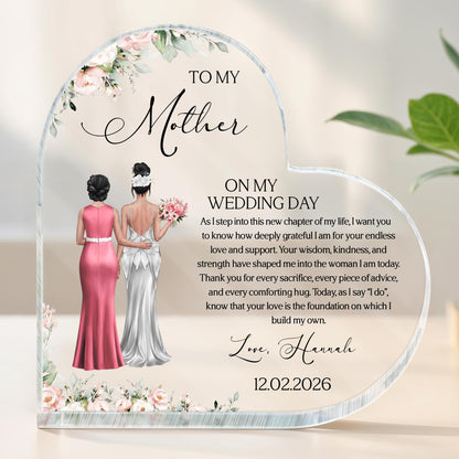 To My Mother On My Wedding Day, Two Women In Wedding Setting