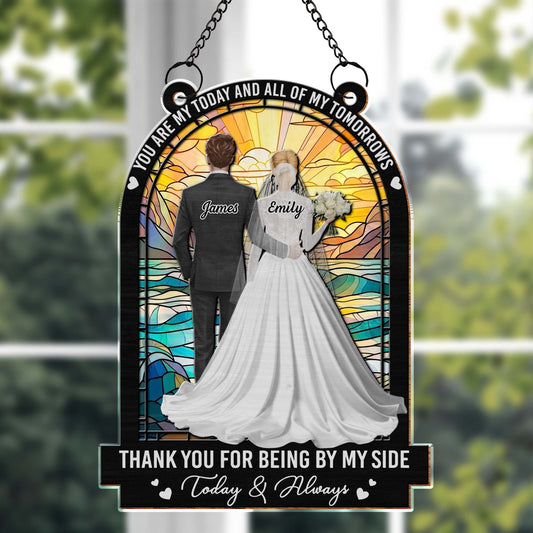 You Are My Today And All Of My Tomorrows, Couple And Stained Glass Design