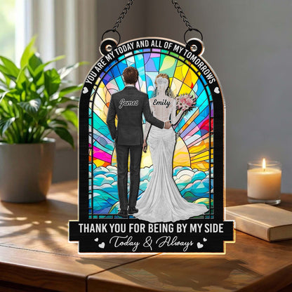 You Are My Today And All Of My Tomorrows, Couple And Stained Glass Design