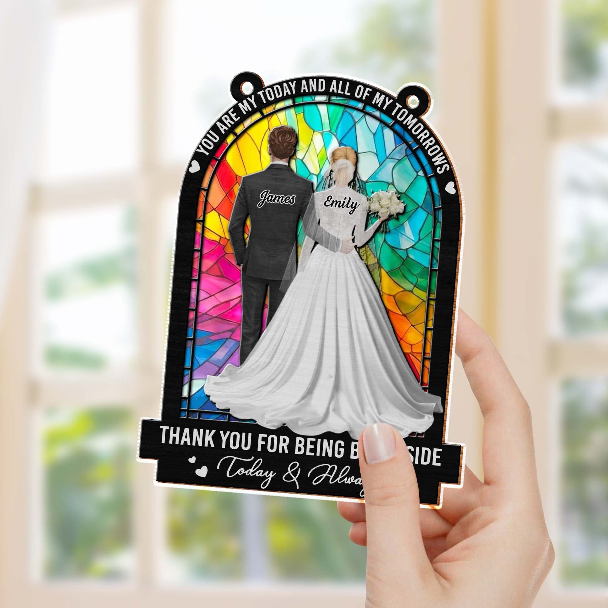 You Are My Today And All Of My Tomorrows, Couple And Stained Glass Design