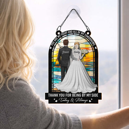 You Are My Today And All Of My Tomorrows, Couple And Stained Glass Design