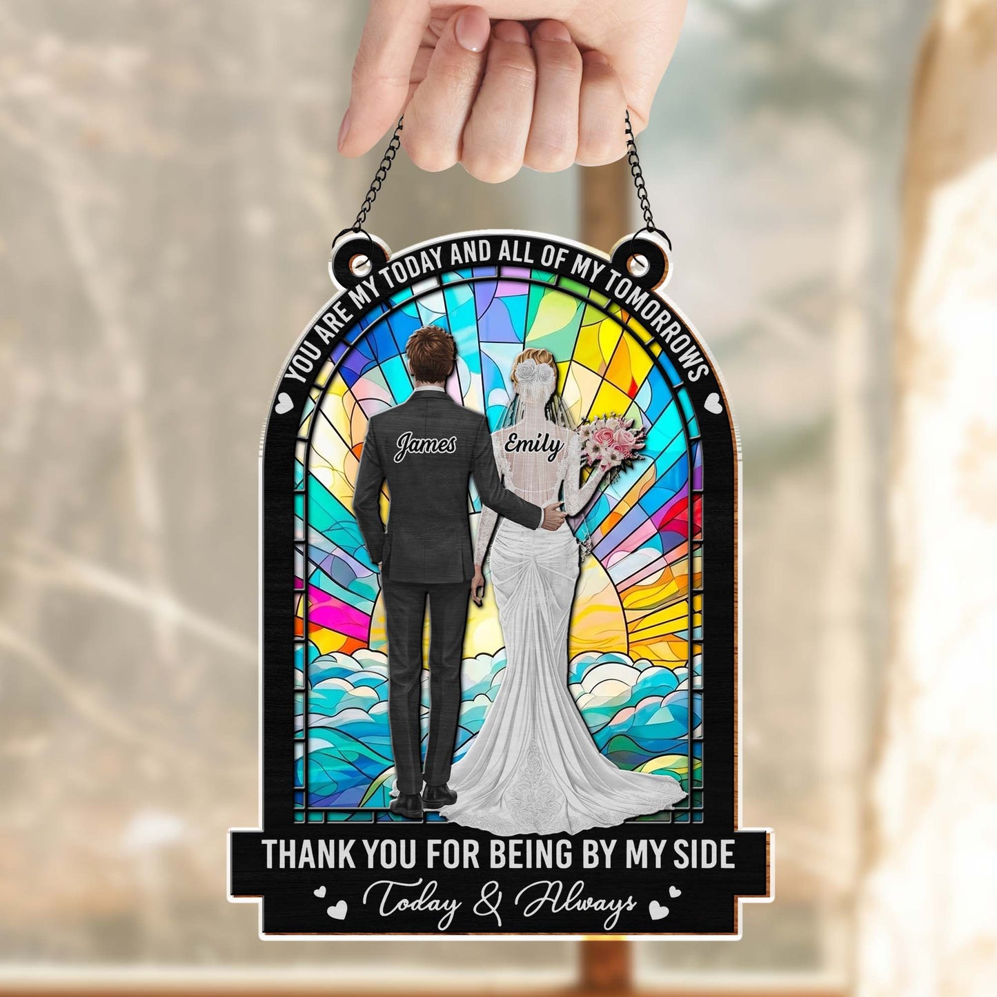 You Are My Today And All Of My Tomorrows, Couple And Stained Glass Design