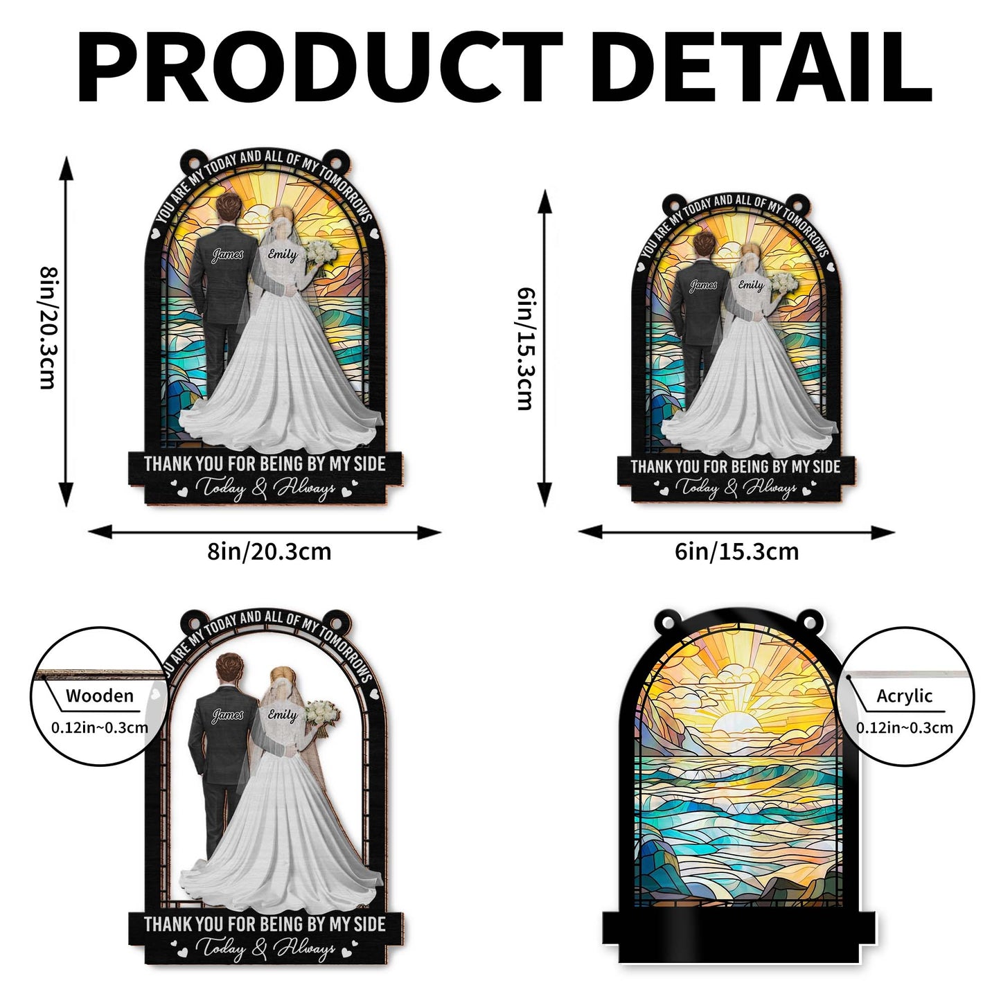 You Are My Today And All Of My Tomorrows, Couple And Stained Glass Design