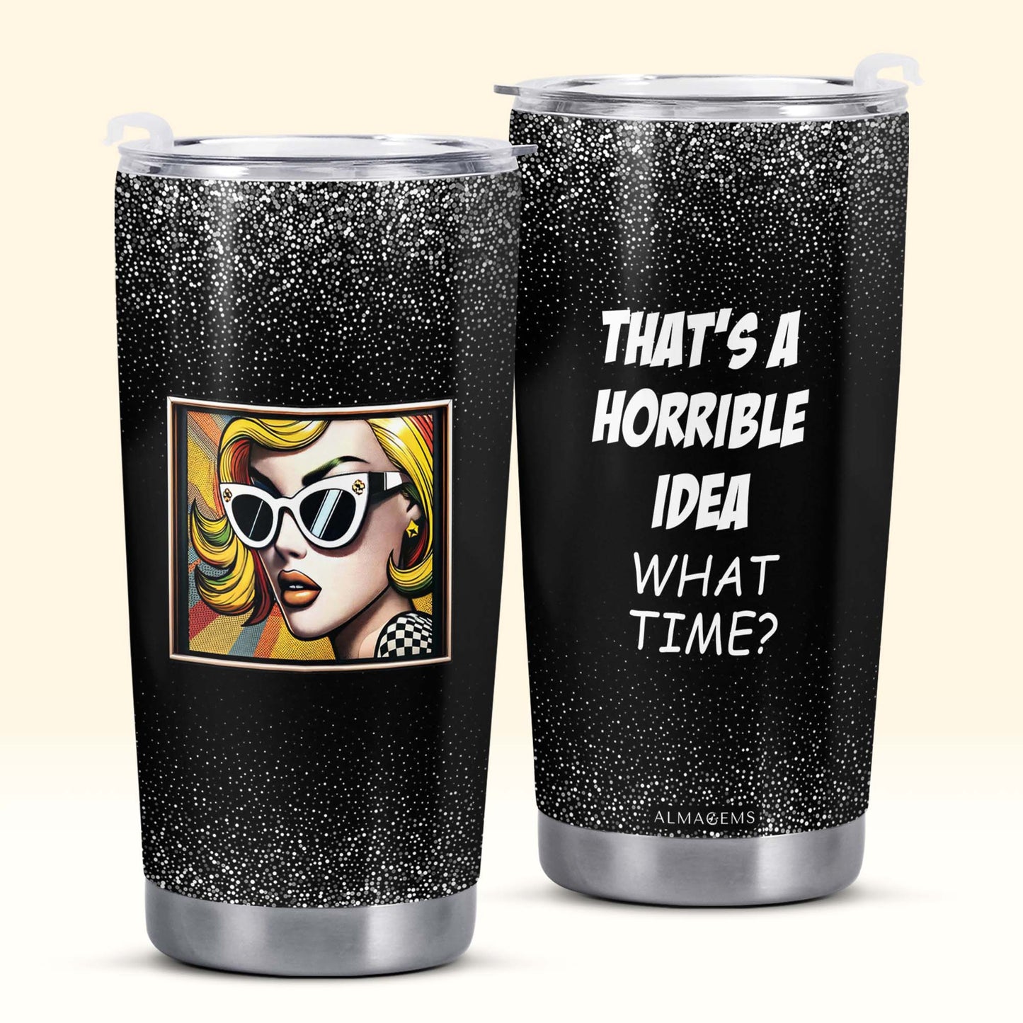 What Time - Personalized Stainless Steel Tumbler 20oz - WHATTIME01TB