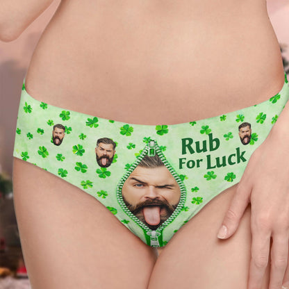 Rub For Luck Shamrocks And Custom Face Zipper