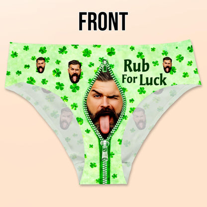 Rub For Luck Shamrocks And Custom Face Zipper