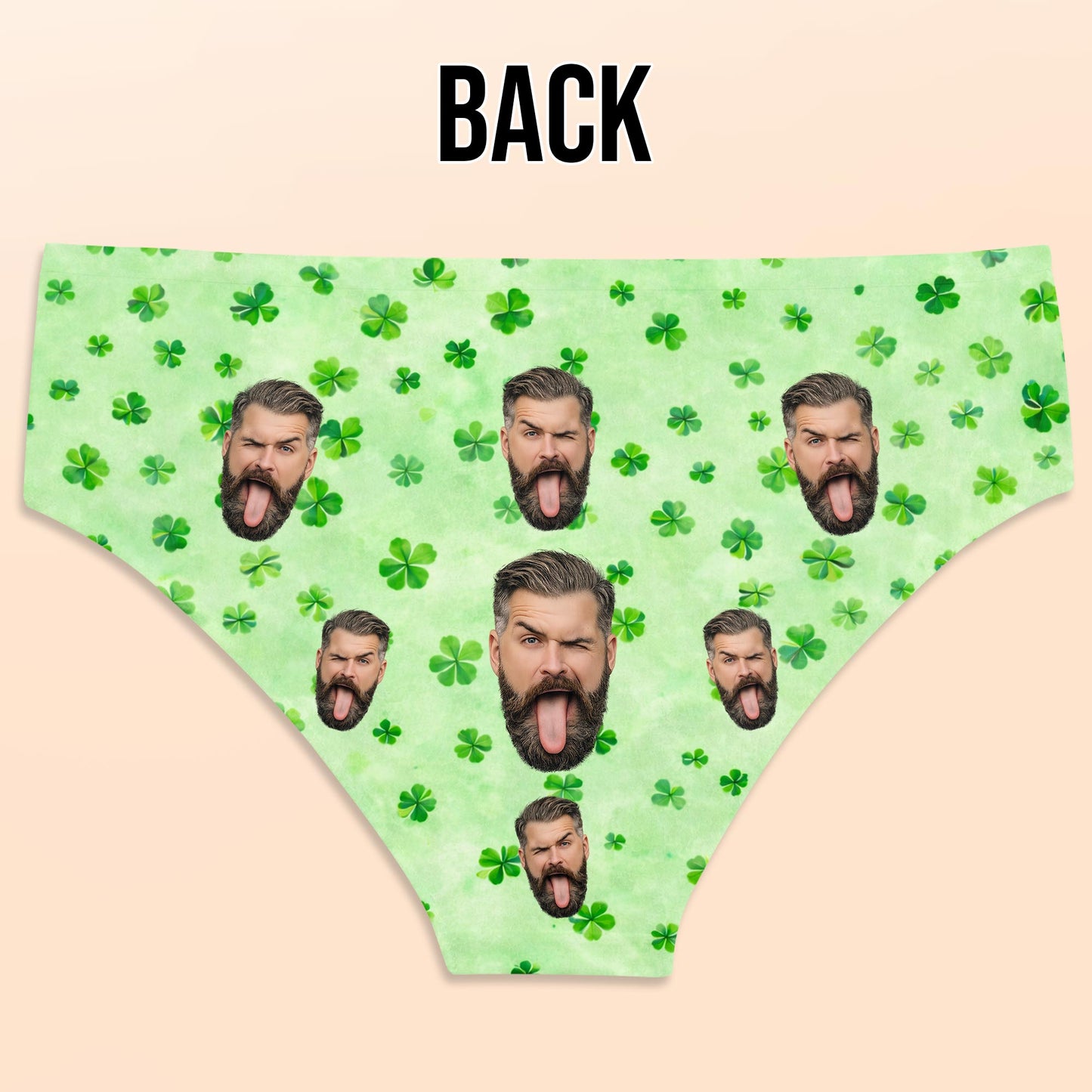 Rub For Luck Shamrocks And Custom Face Zipper