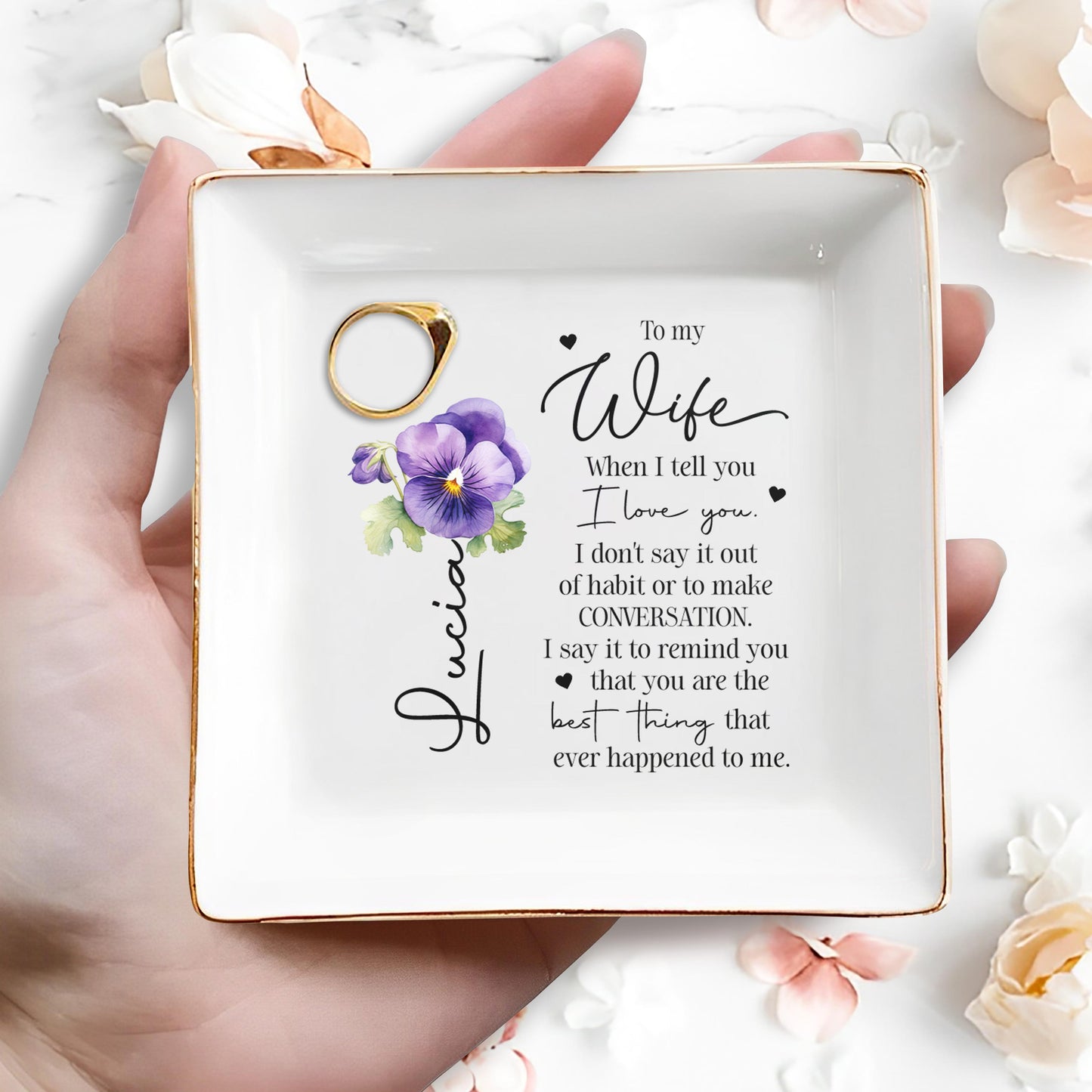 When I Tell You I Love You - Personalized Custom Jewelry Dish - WIF006_SCRD