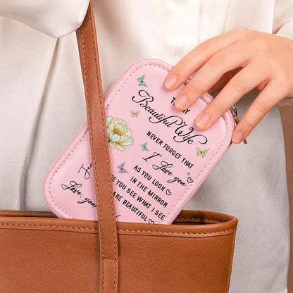 To My Beautiful Wife, Flower And Butterfly Design