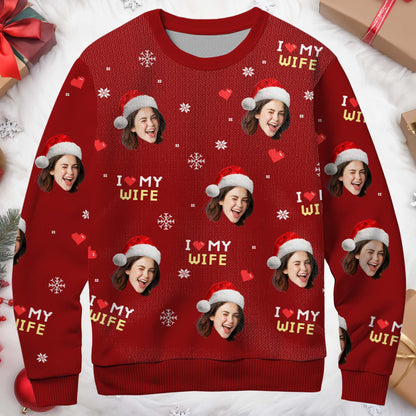 I Love My Wife Festive Holiday Jumper