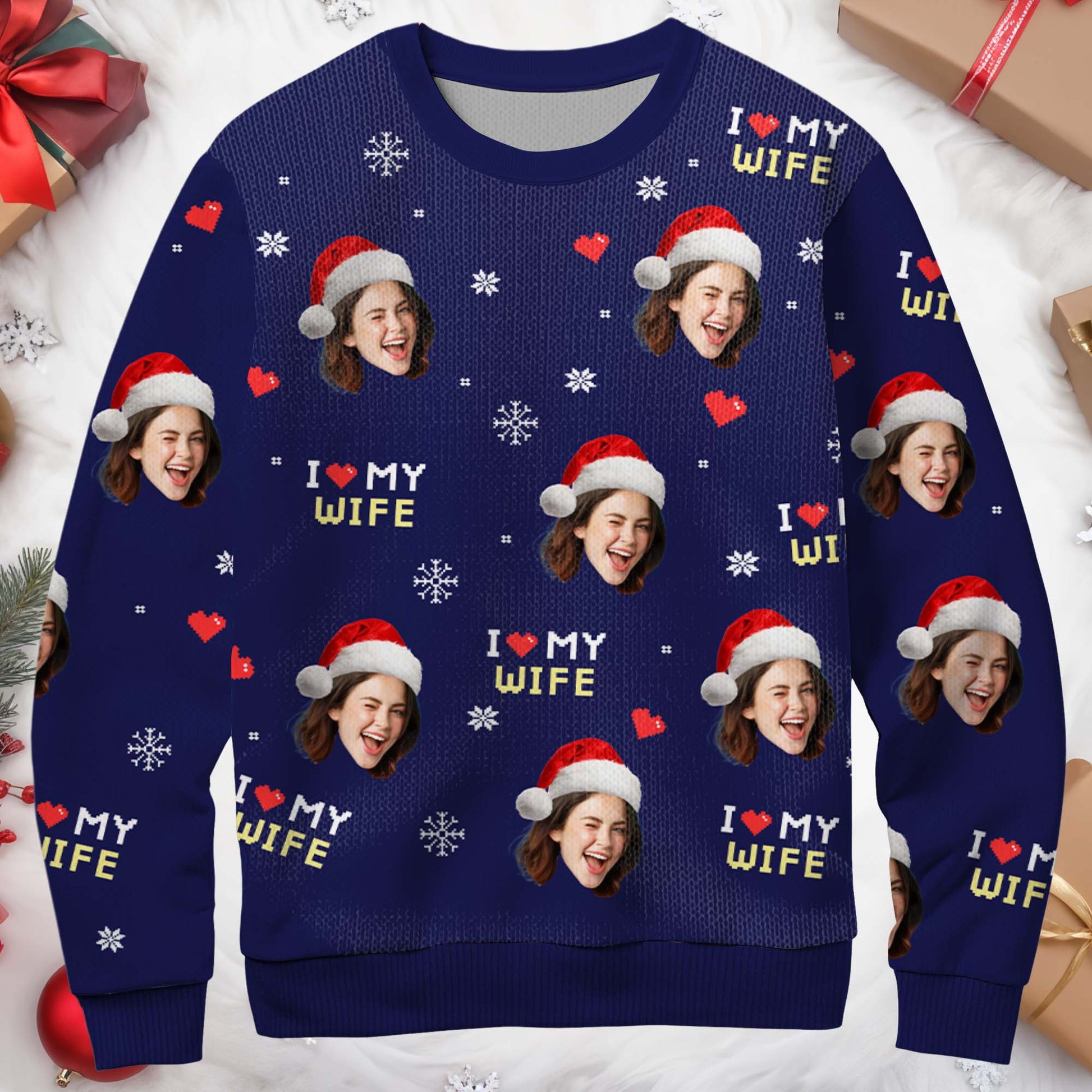 I Love My Wife Festive Holiday Jumper