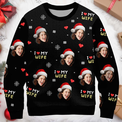 I Love My Wife Festive Holiday Jumper