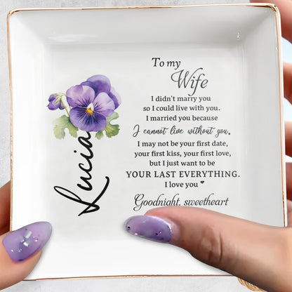 Cherish Every Moment Plain White Jewelry Dish