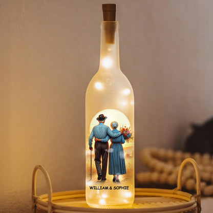 To My Wonderful Wife, Couple, Sunset And Flowers