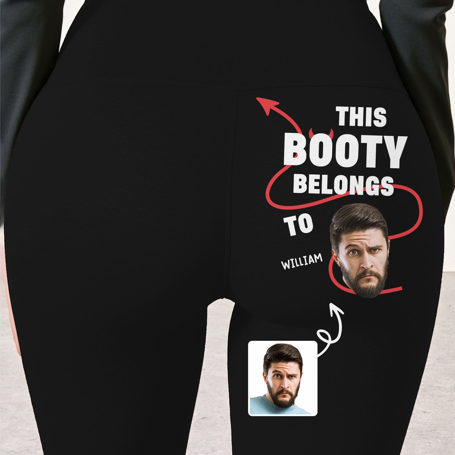 This Booty Belongs To, Arrow And Face Design