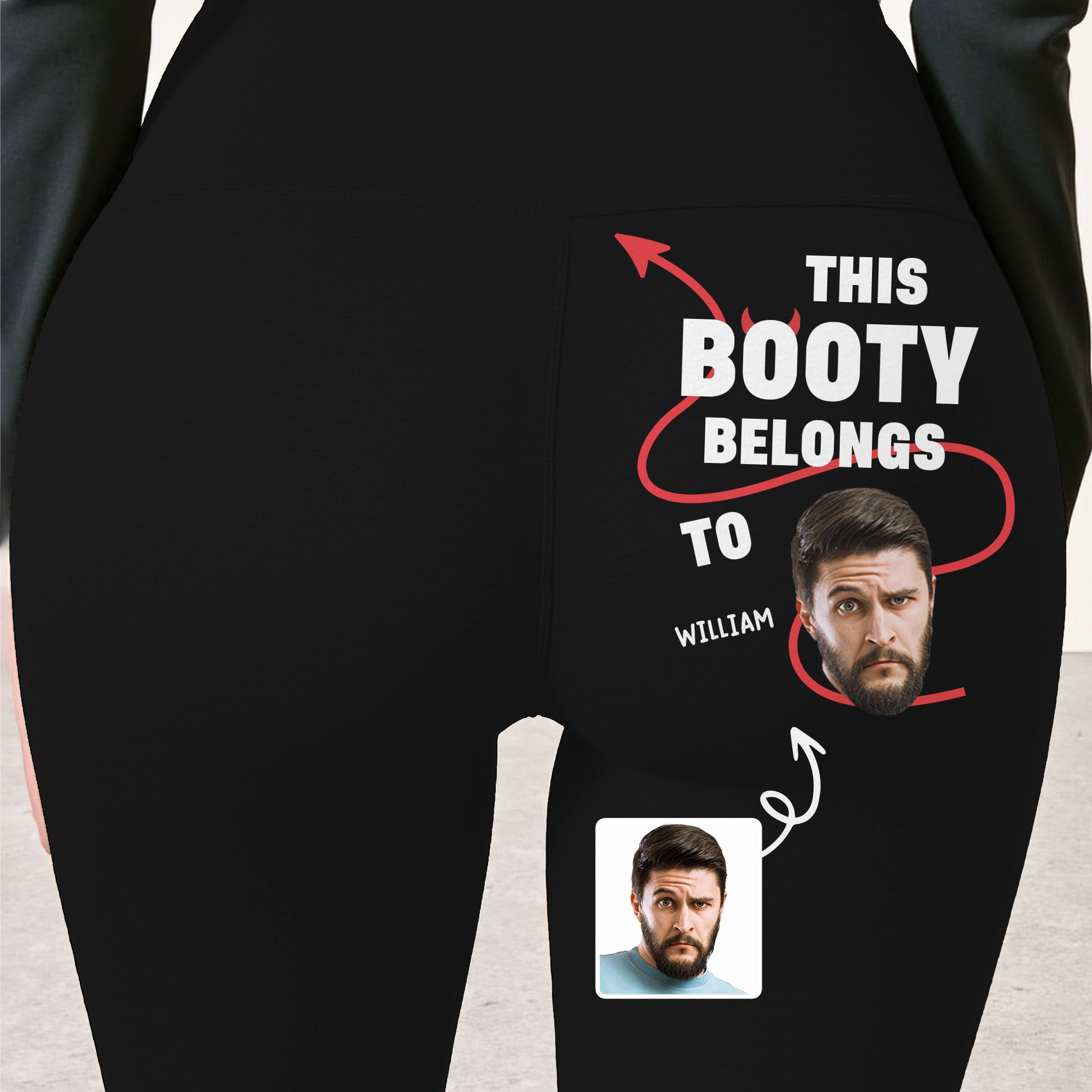 This Booty Belongs To, Arrow And Face Design