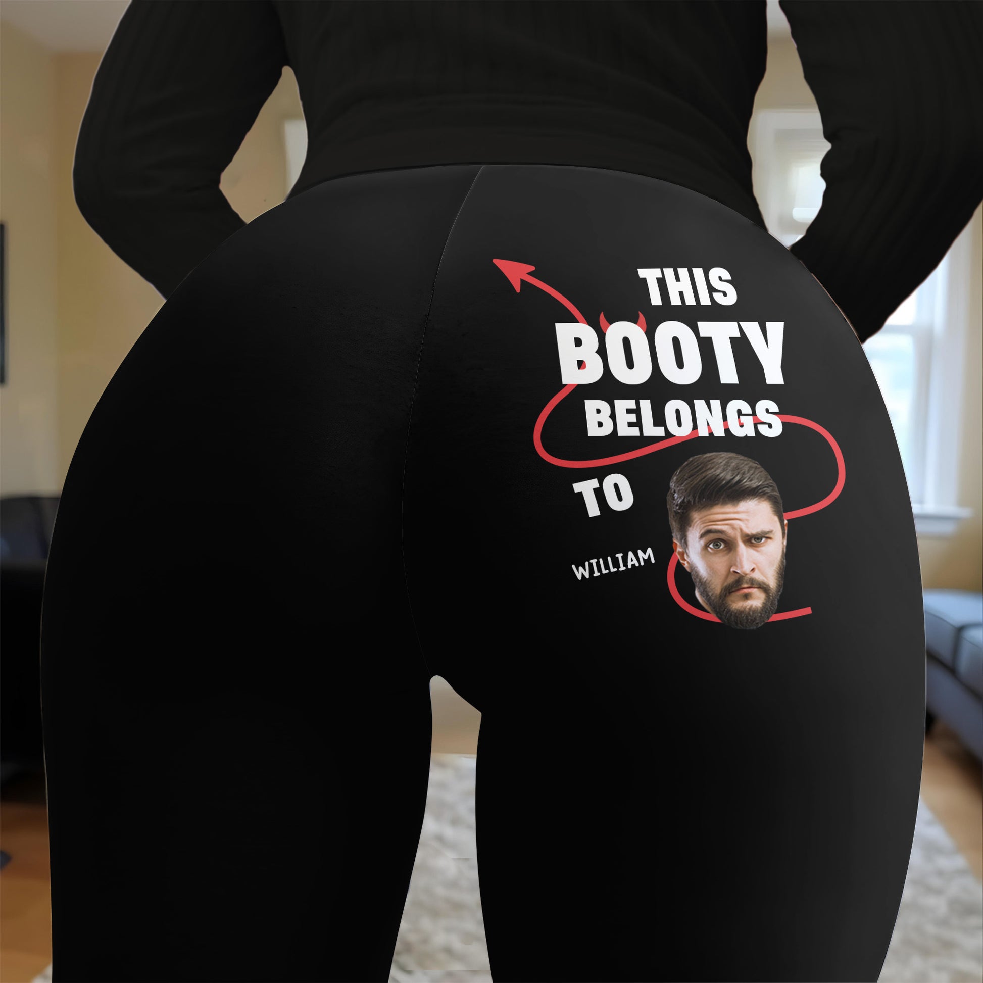 This Booty Belongs To, Arrow And Face Design