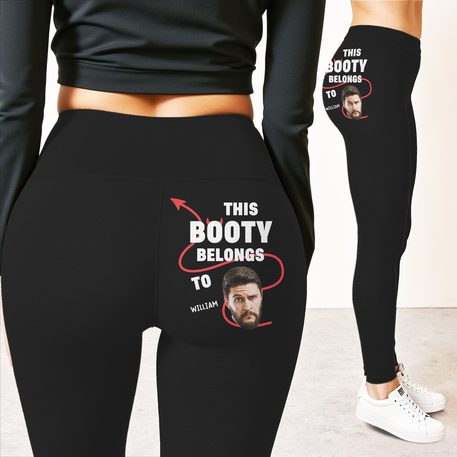 This Booty Belongs To, Arrow And Face Design