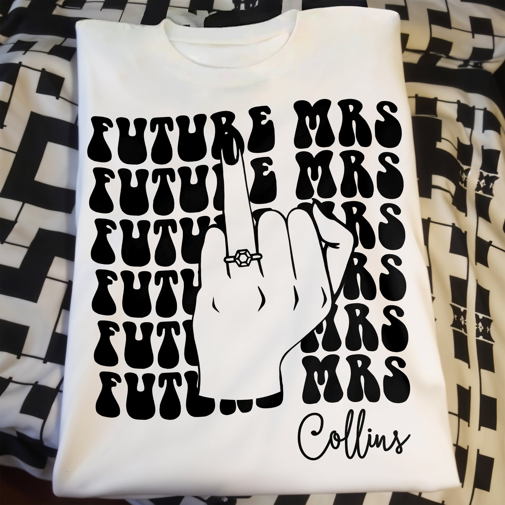 Future Mrs With Bold Hand Gesture and Ring