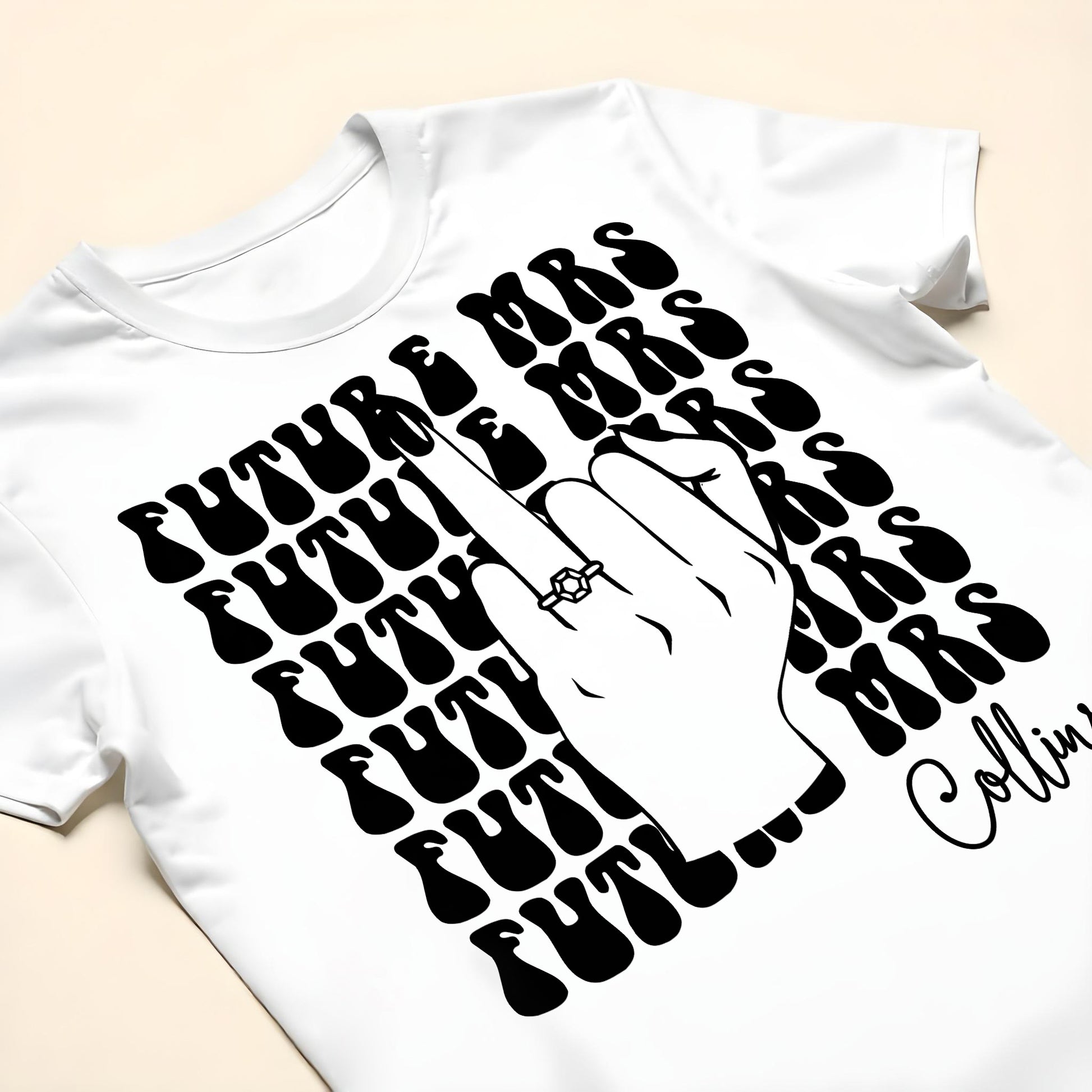 Future Mrs With Bold Hand Gesture and Ring