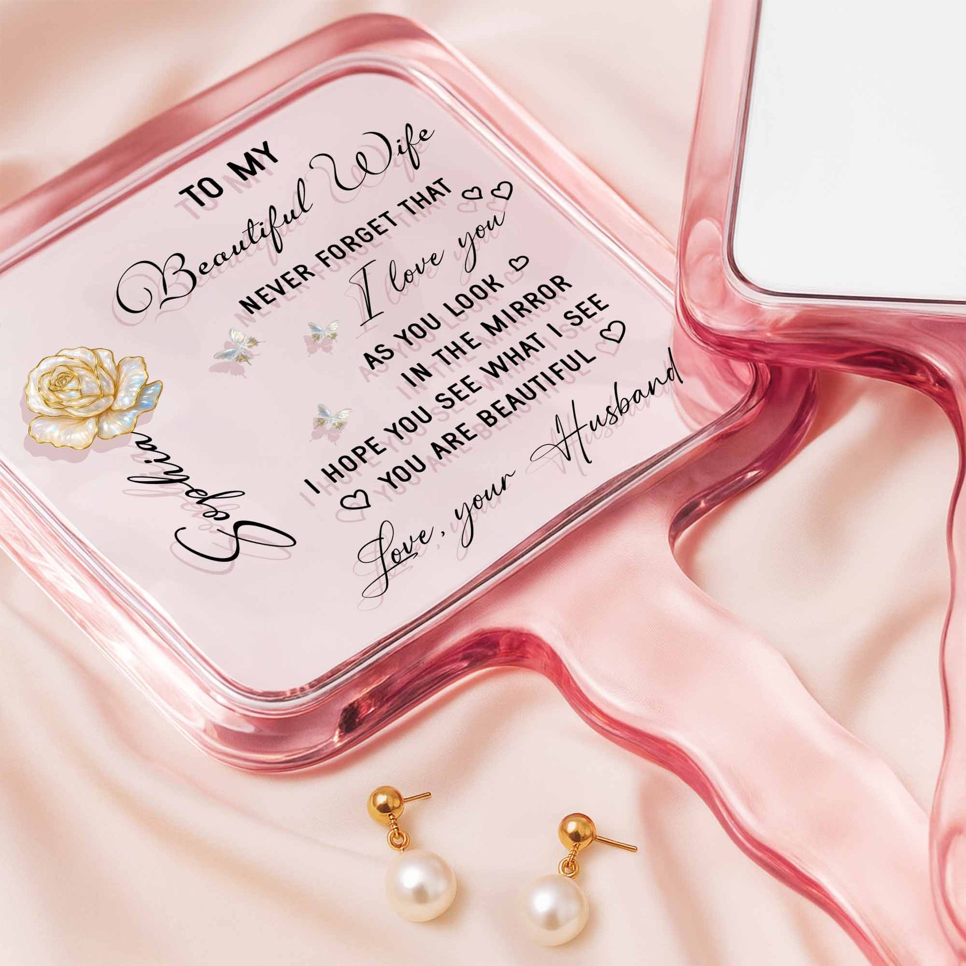 To My Beautiful Wife, Rose And Butterflies