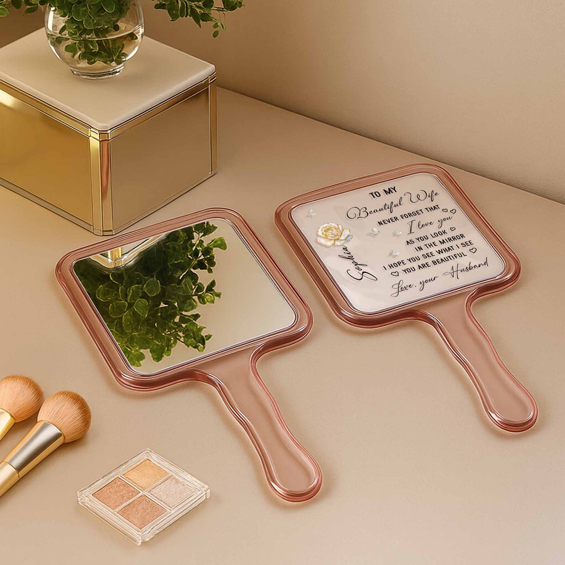 To My Beautiful Wife, Rose And Butterflies