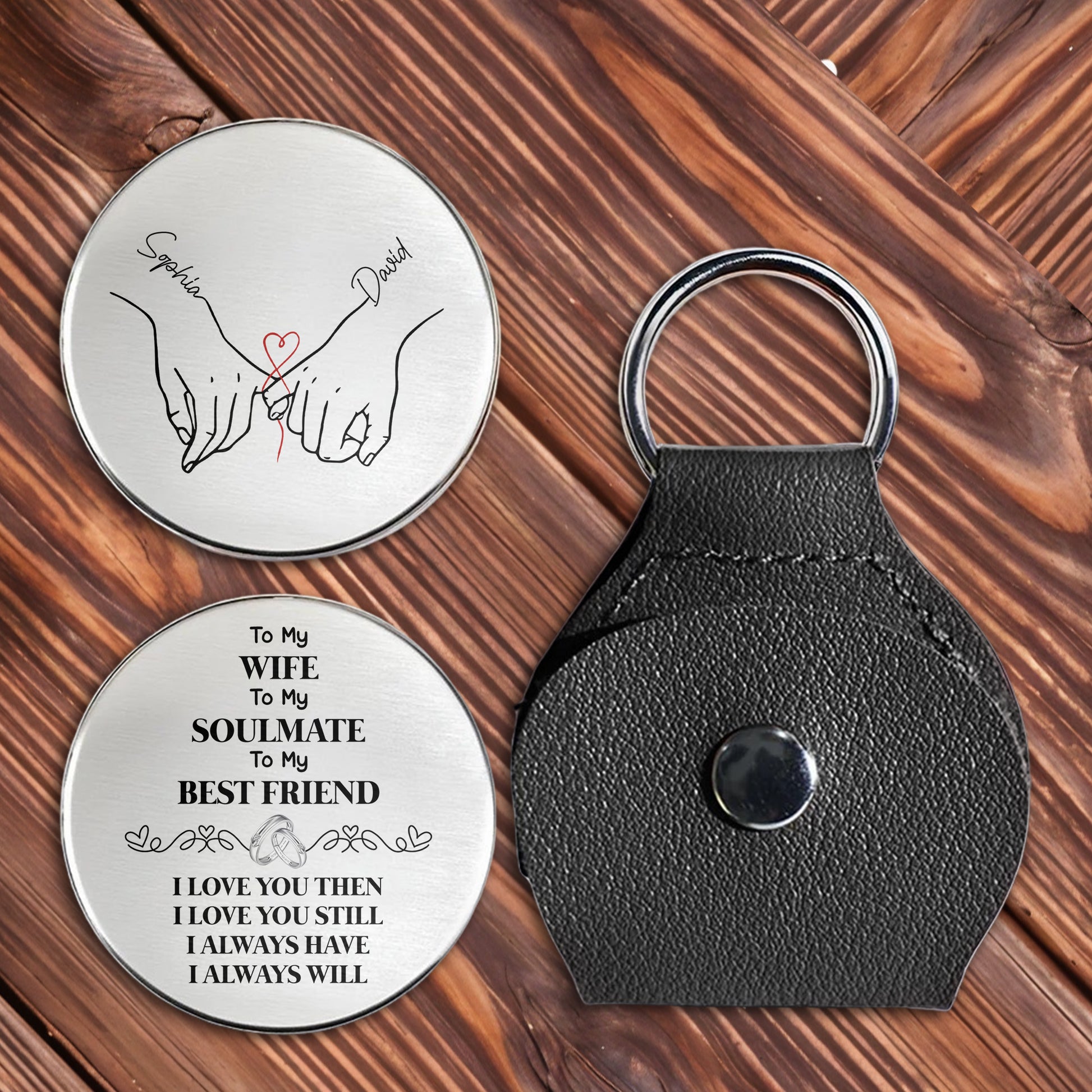 To My Wife Soulmate And Best Friend Holding Hands With Heart