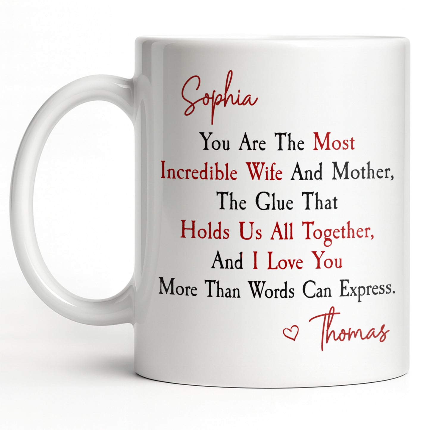 You Are The Most Incredible Wife And Mother Heart