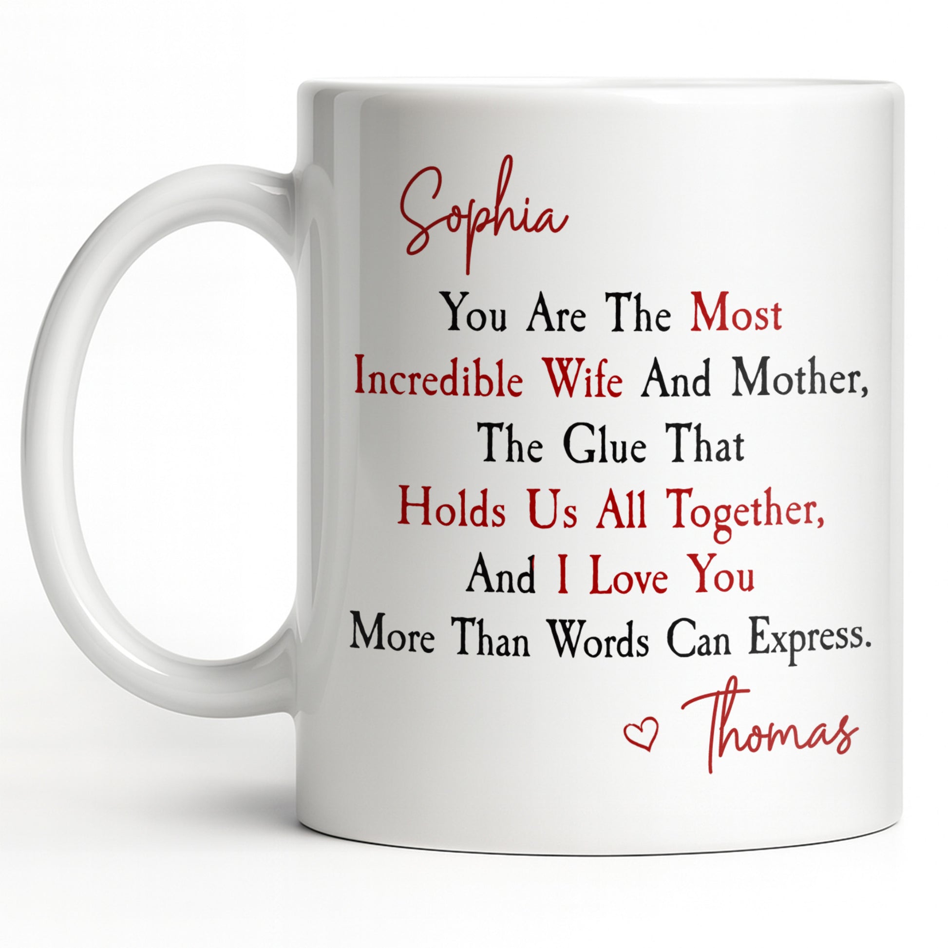 You Are The Most Incredible Wife And Mother Heart