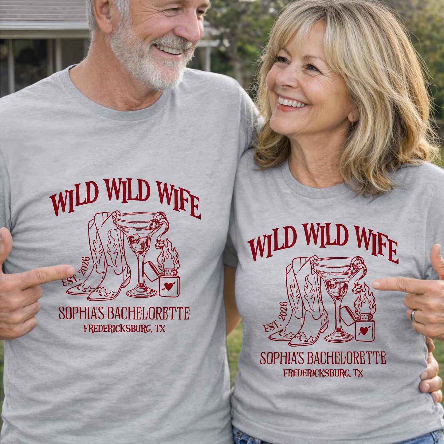 Wild Wild Wife Bachelorette With Cowboy Boots And Cocktail Glass - Personalized Custom Unisex T-shirt, Hoodie - WIF080_WBAS