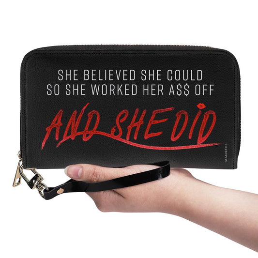 She Believed She Could - Leather Wallet - WW11