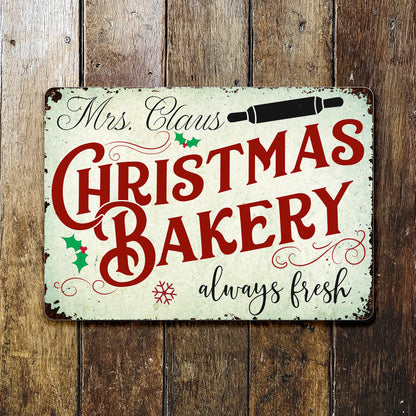 Christmas Bakery Always Fresh - Personalized Metal Sign - XMAS002_MSIGN