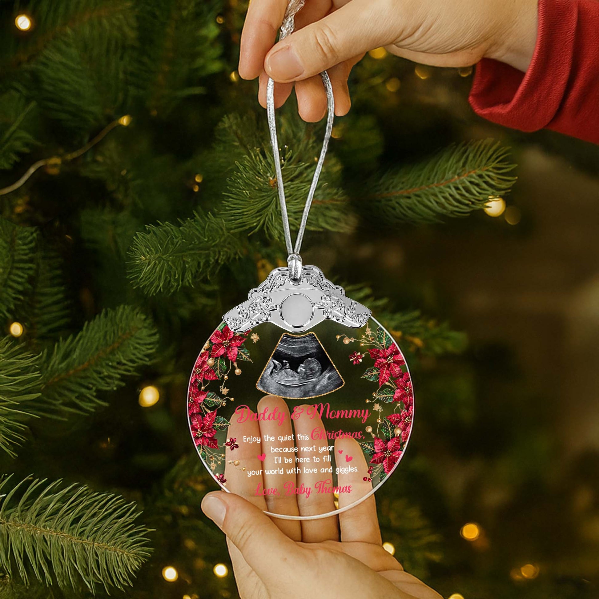 Enjoy The Quiet This Christmas, Love And Giggles Ultrasound Ornament