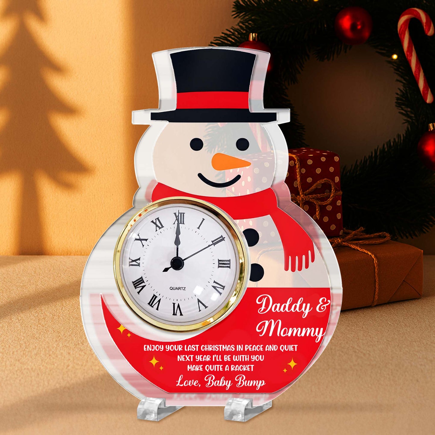 Enjoy Your Last Christmas In Peace And Quiet, Snowman Clock