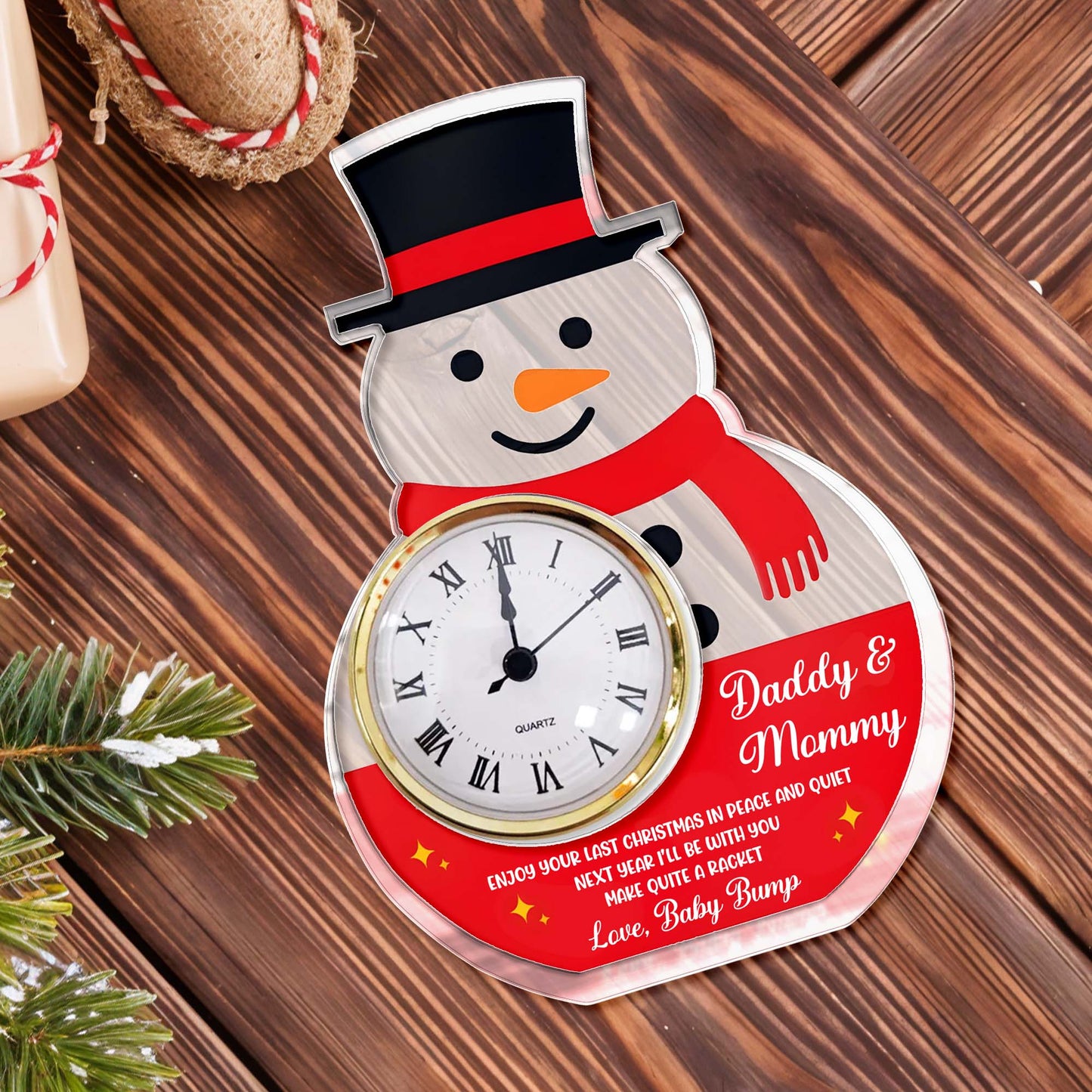 Enjoy Your Last Christmas In Peace And Quiet, Snowman Clock