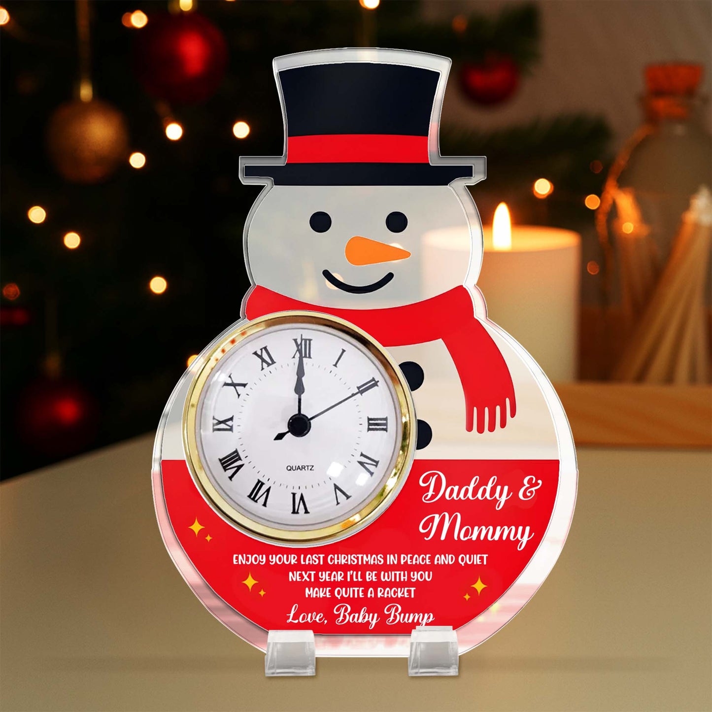 Enjoy Your Last Christmas In Peace And Quiet, Snowman Clock