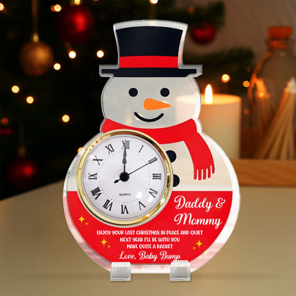 Enjoy Your Last Christmas In Peace And Quiet, Snowman Clock