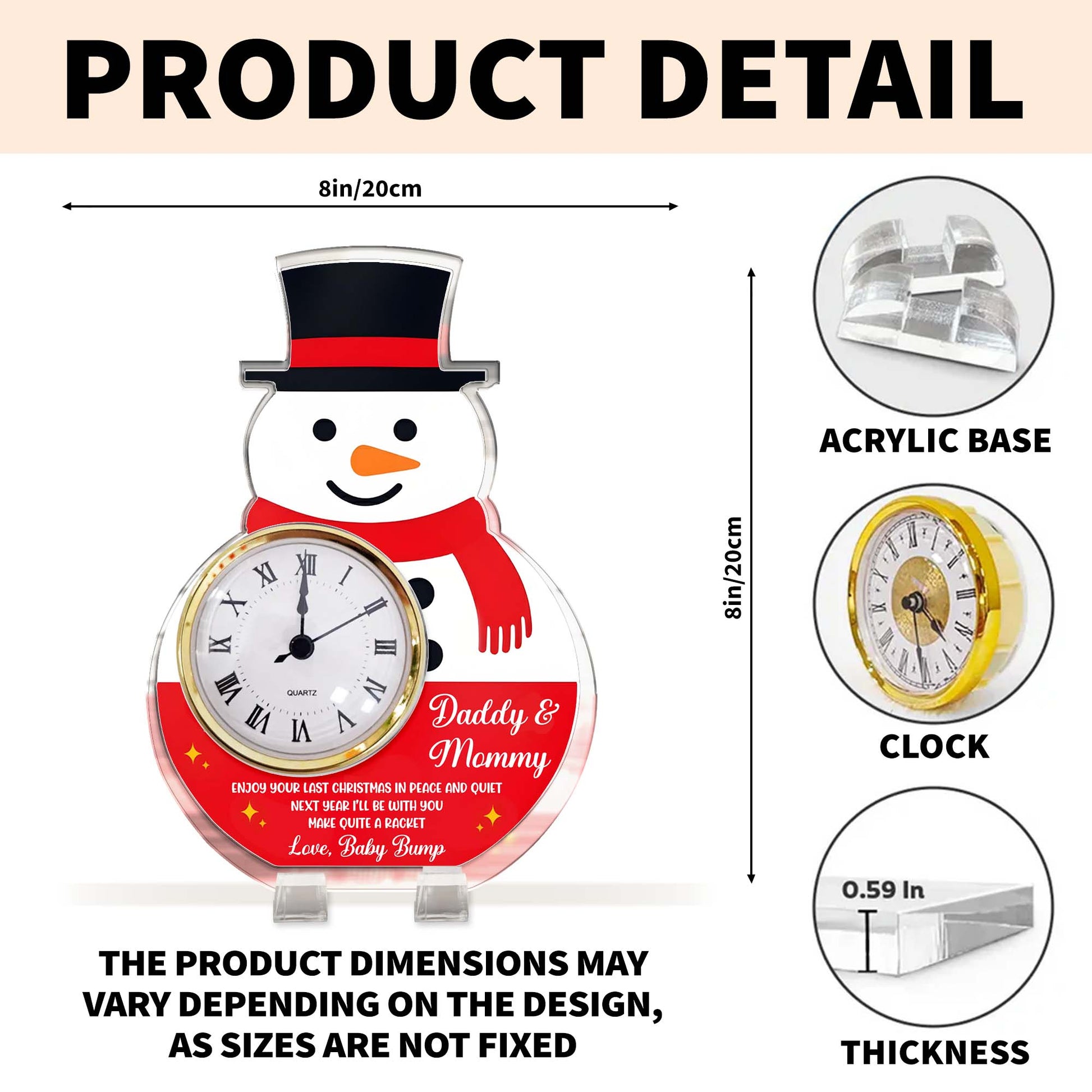 Enjoy Your Last Christmas In Peace And Quiet, Snowman Clock