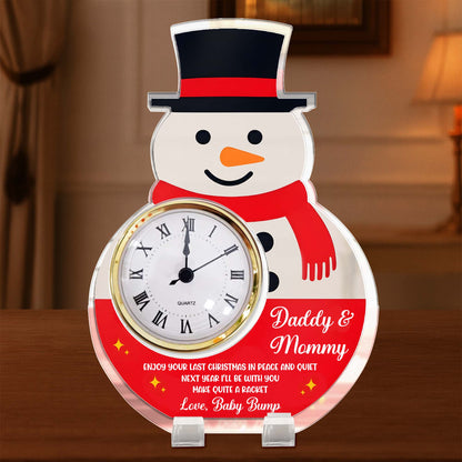 Enjoy Your Last Christmas In Peace And Quiet, Snowman Clock