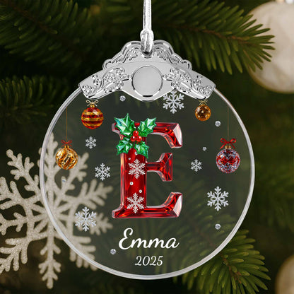 Celebrate Festive Season With Holly-Decorated Letter And Snowflakes