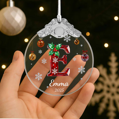 Celebrate Festive Season With Holly-Decorated Letter And Snowflakes